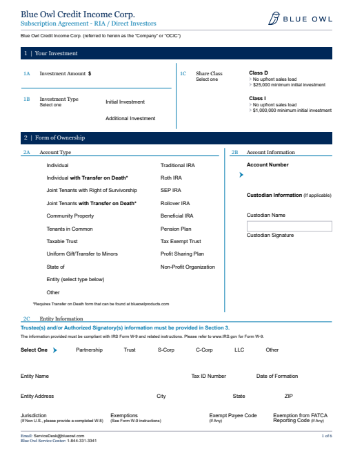 thumbnail image of OCIC - Subscription Agreement - RIA.pdf