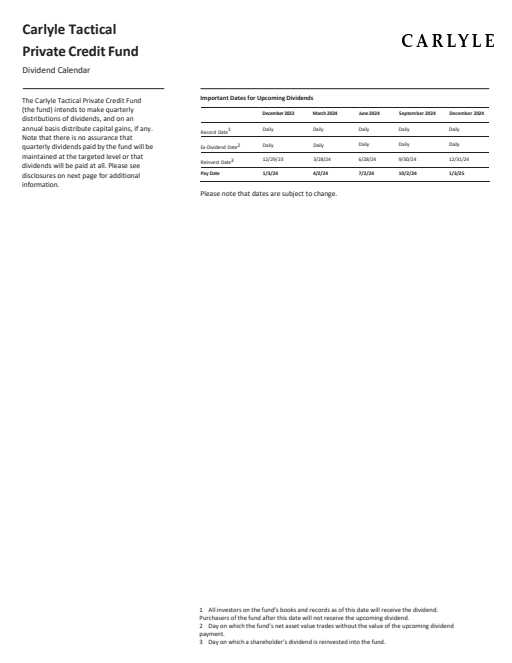 thumbnail image of Final Carlyle Tactical Private Credit Fund Dividend Calendar 2024.pdf