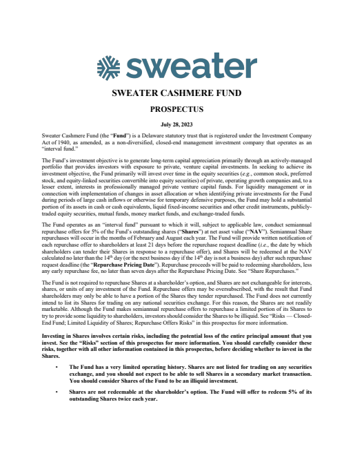 thumbnail image of Sweater Fund Prospectus (7.2023) (1).pdf